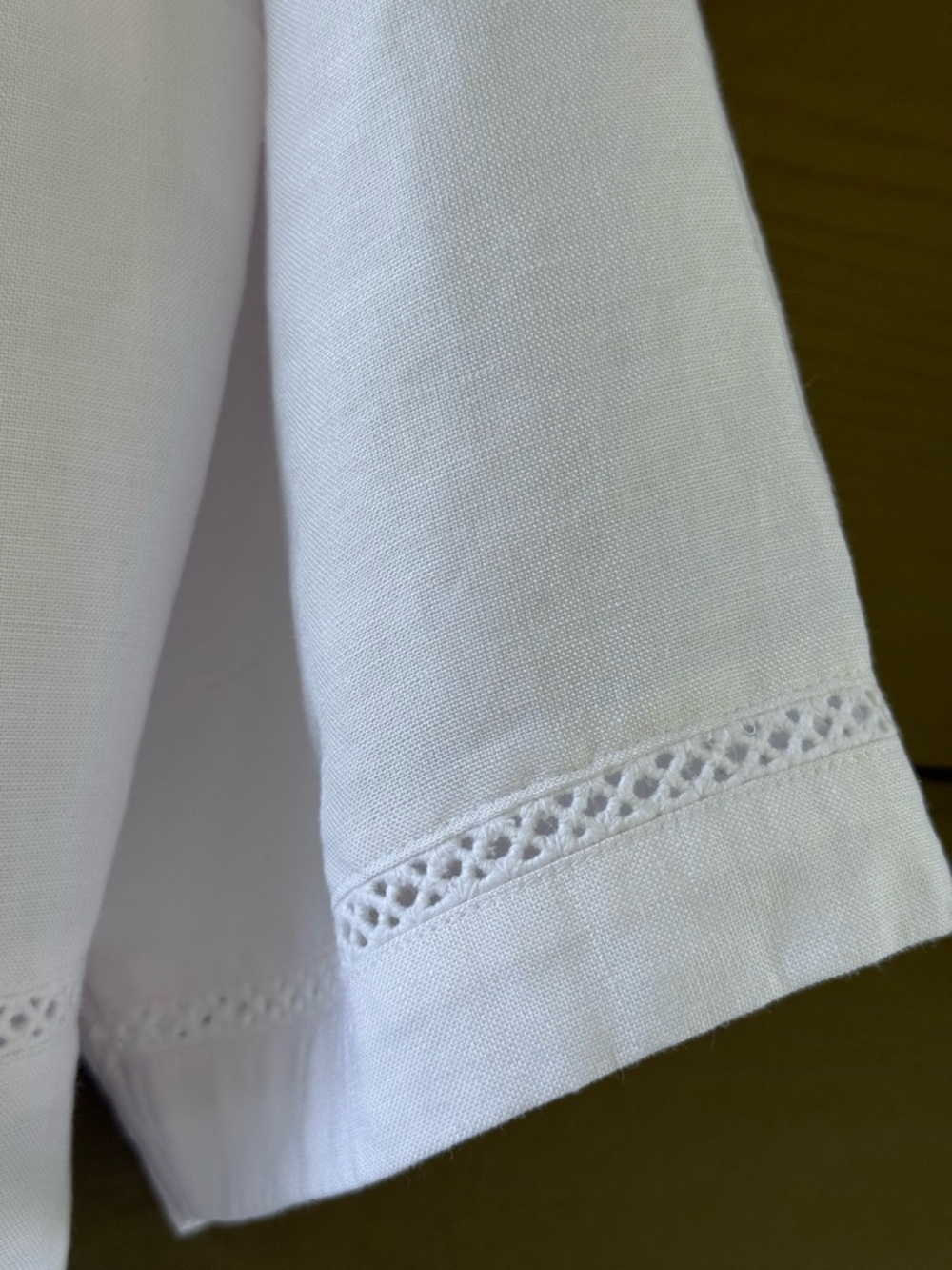 VTG KORET White Embroidered Linen Blend Coastal Boho Chic Shirt Blouse Sz 16W - Picture 8 of 10